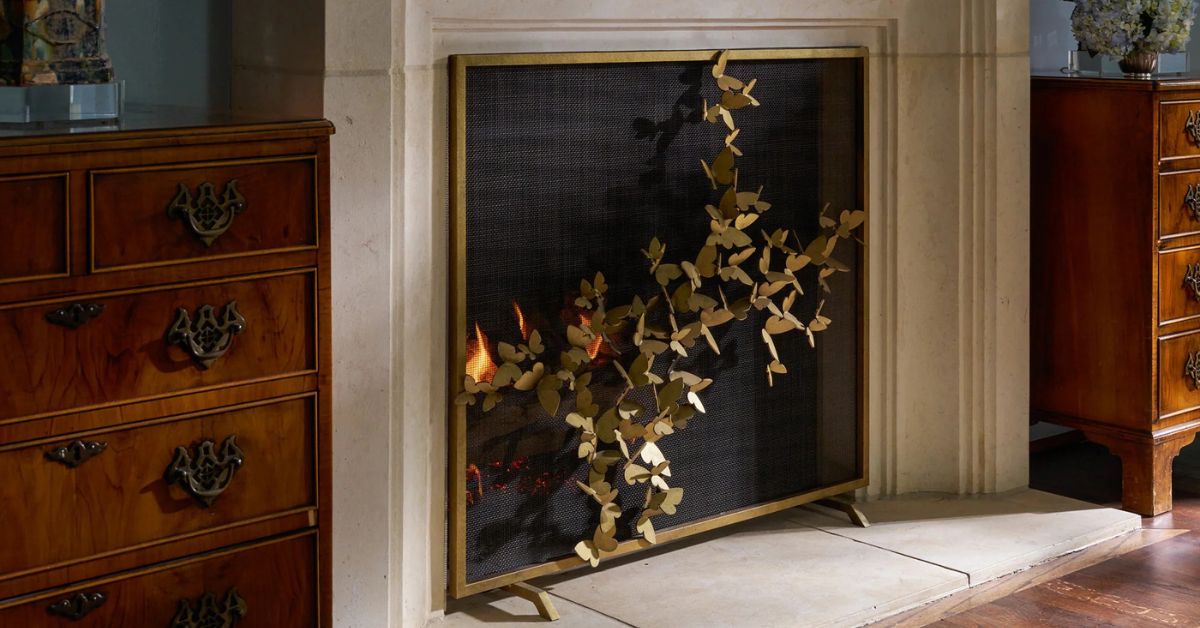 How To Combine Fireplace Screens With Indoor Plants