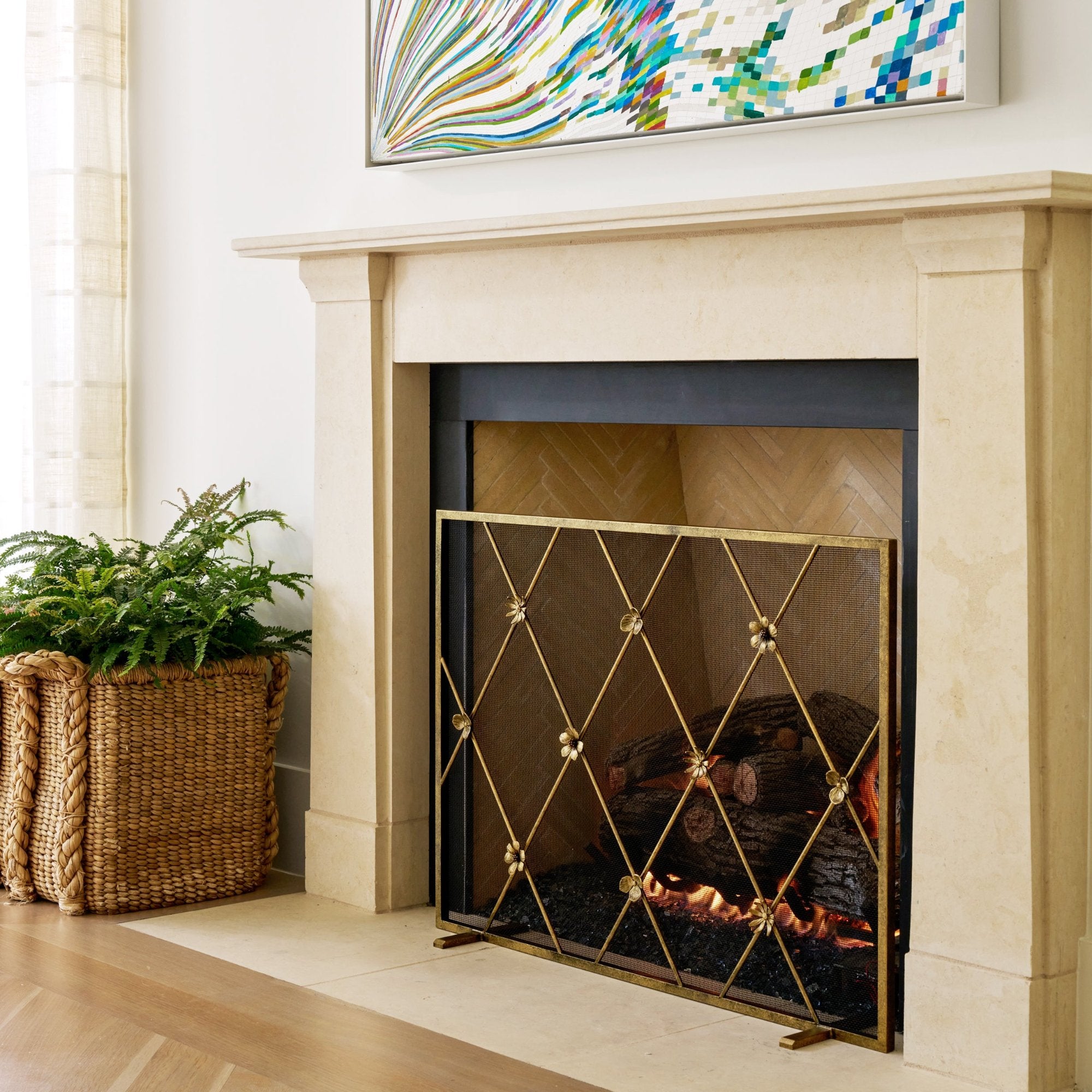 Flora Fireplace Screen