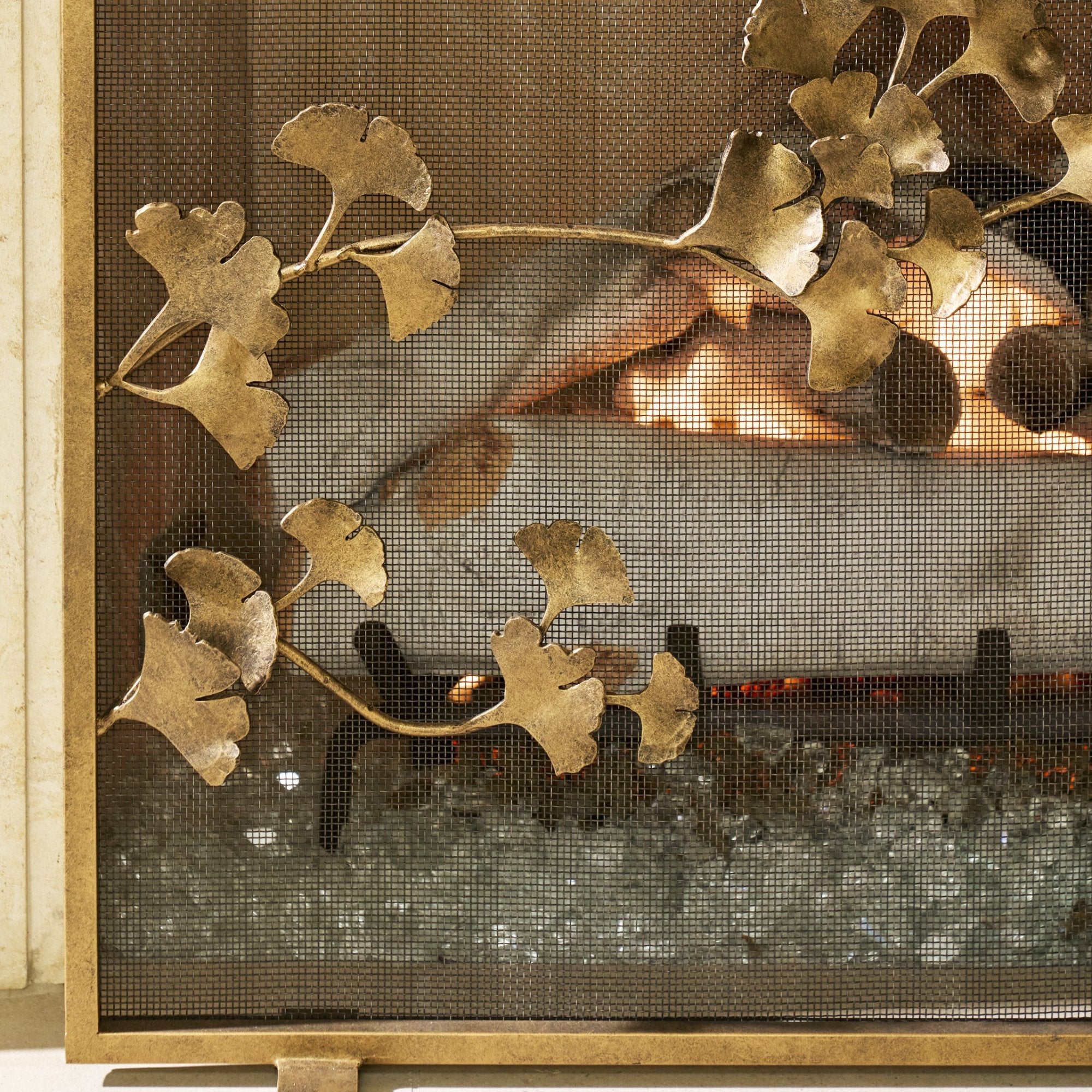 Ginkgo Fireplace Screen