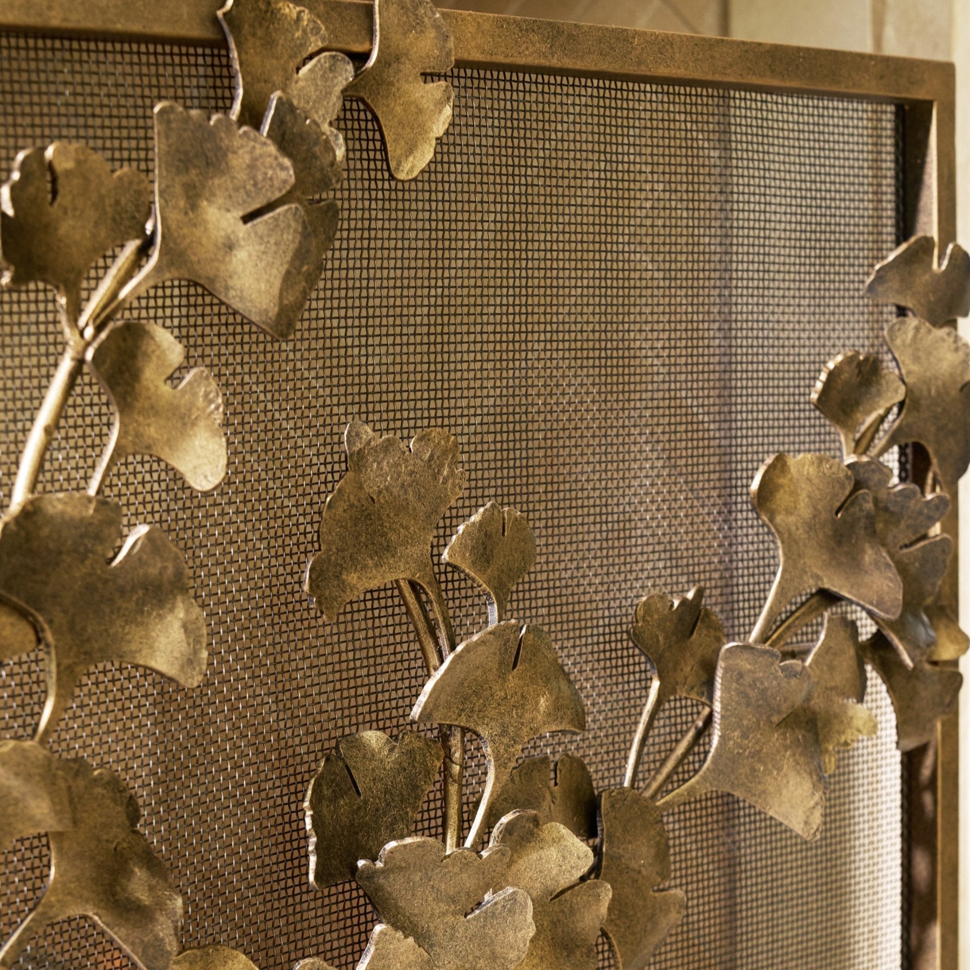 Ginkgo Fireplace Screen