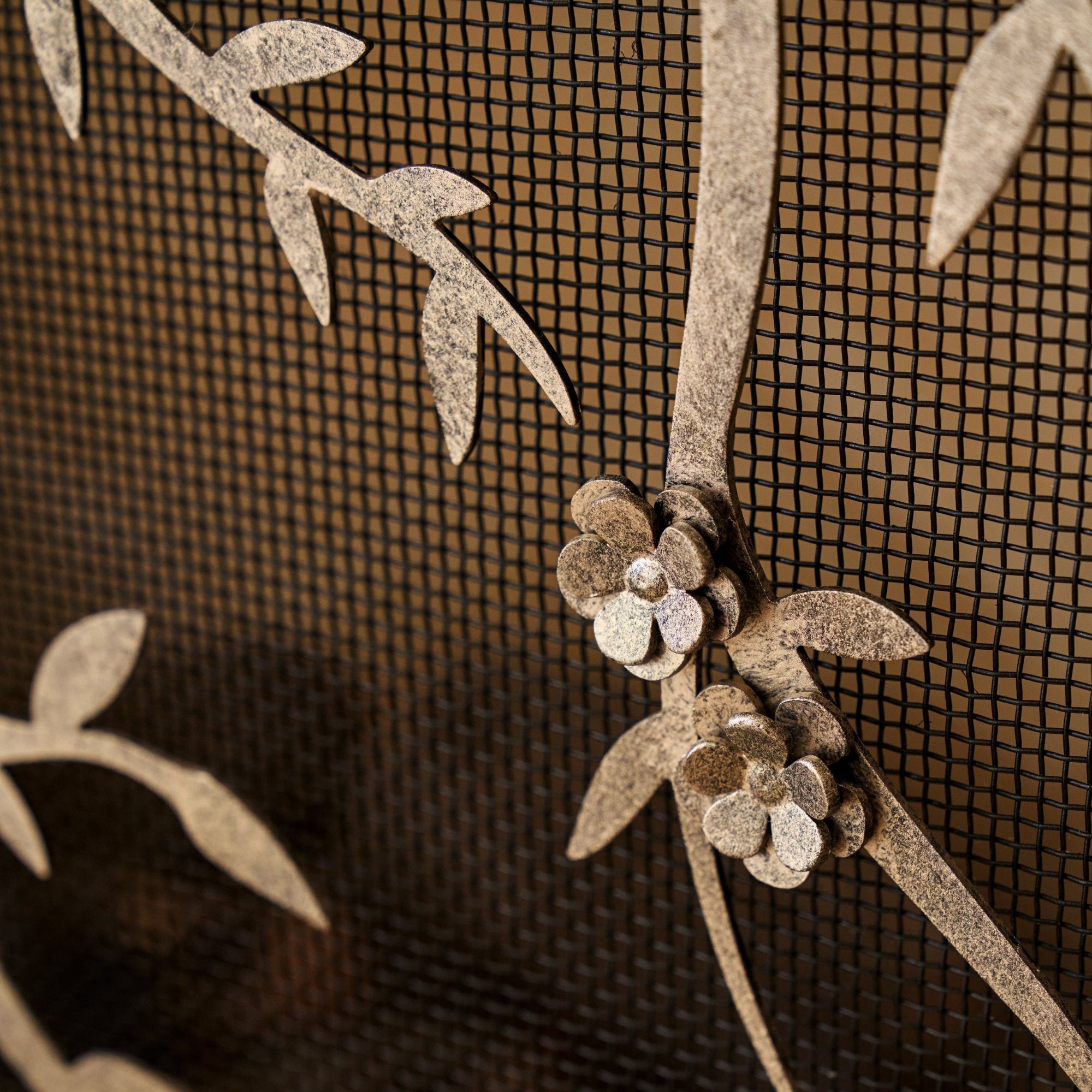 Plum Blossom Fireplace Screen