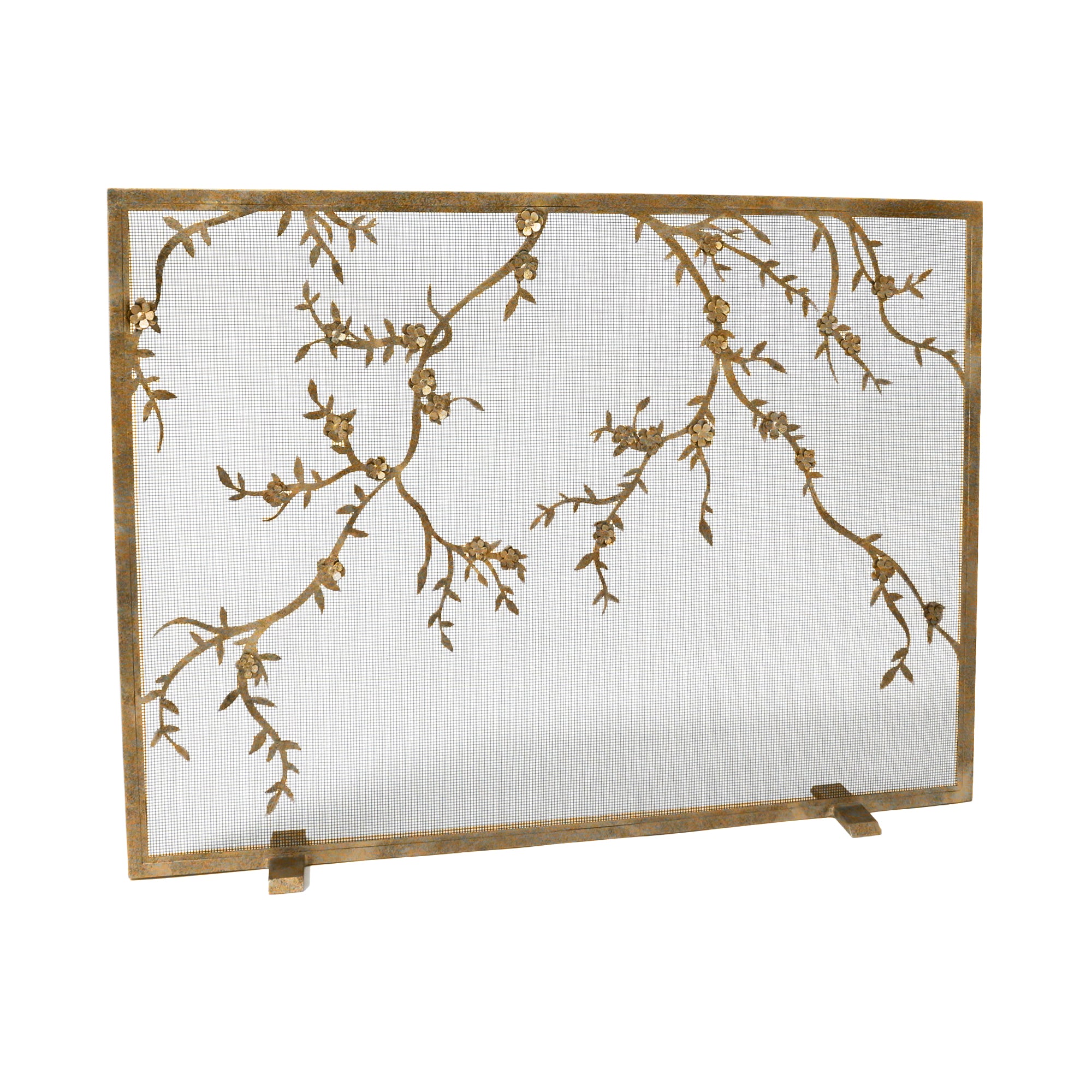 Plum Blossom Fireplace Screen