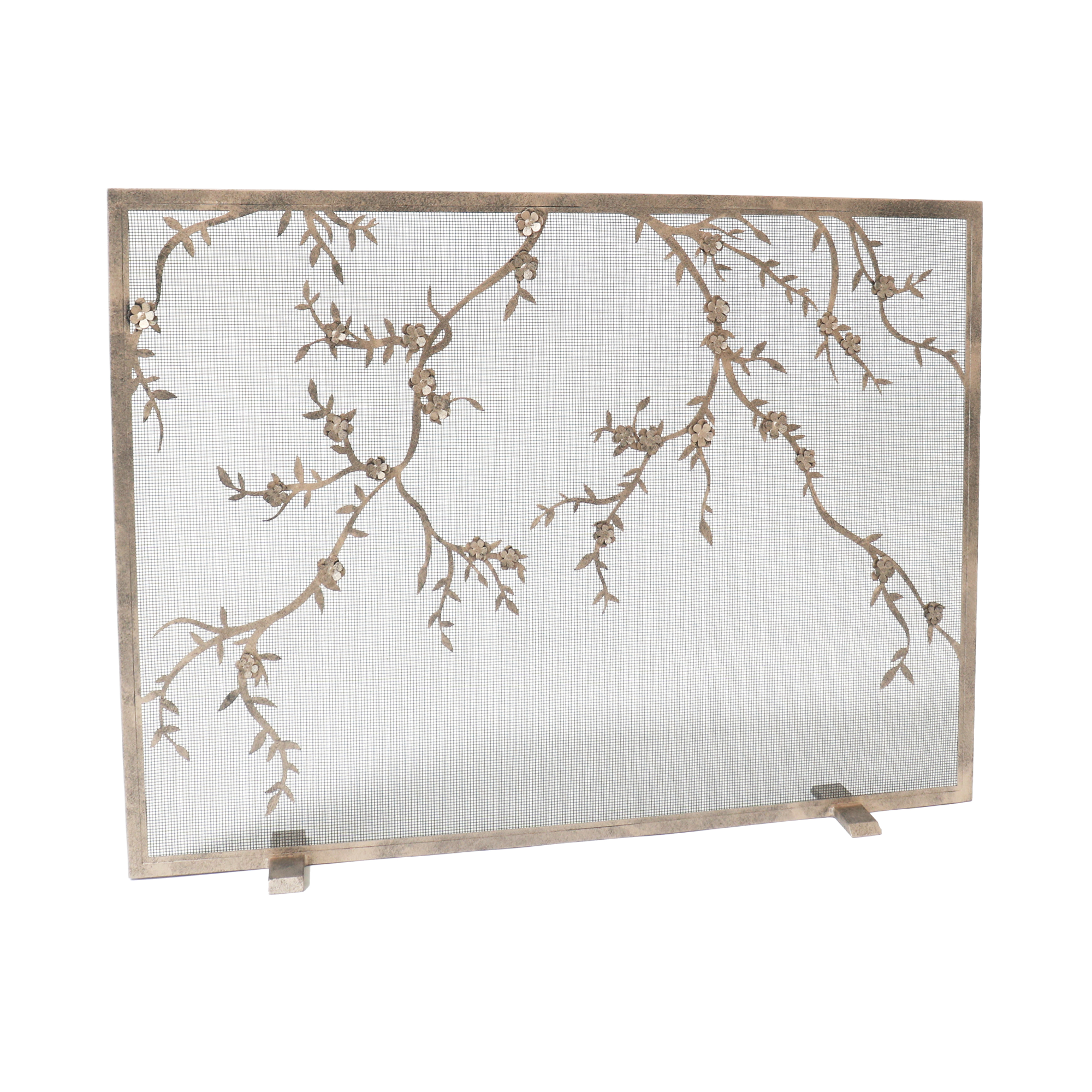 Plum Blossom Fireplace Screen