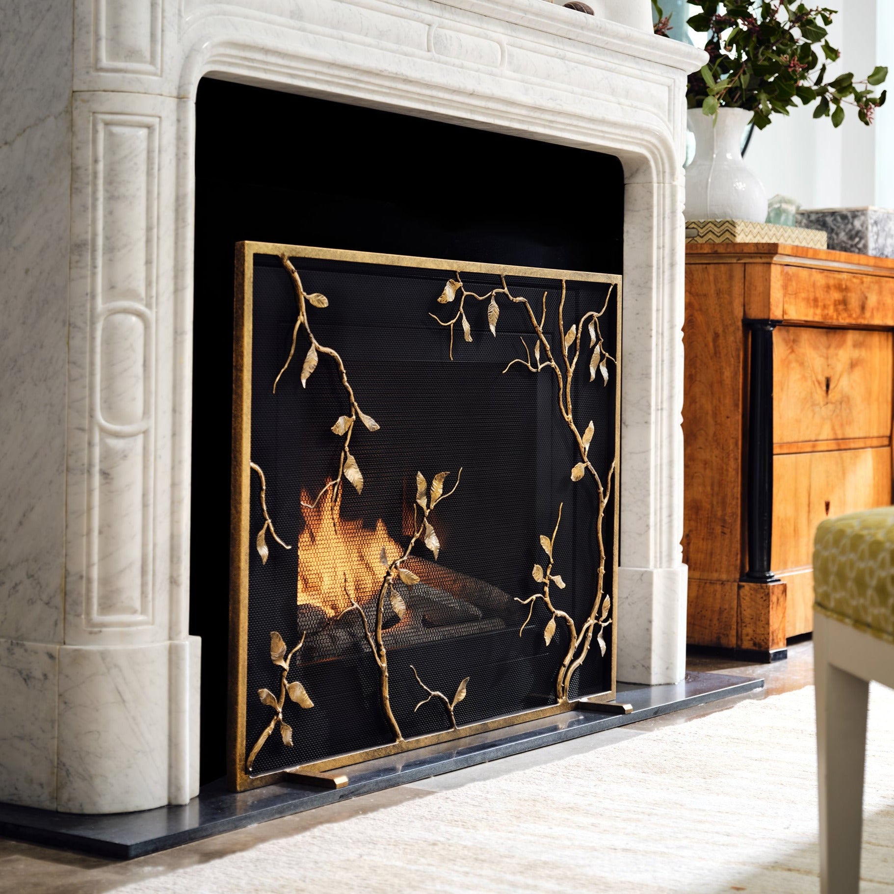 oak leaf fire screen