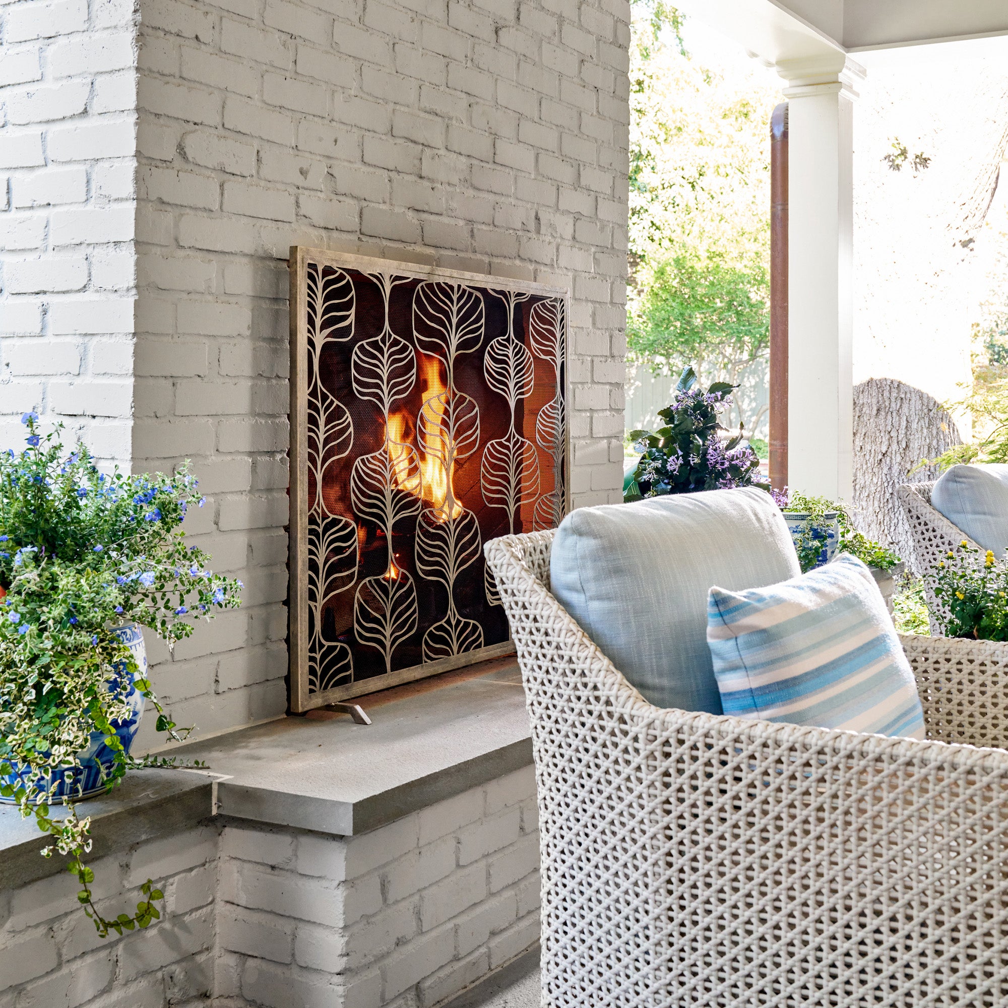 Fig Leaf Fireplace Screen