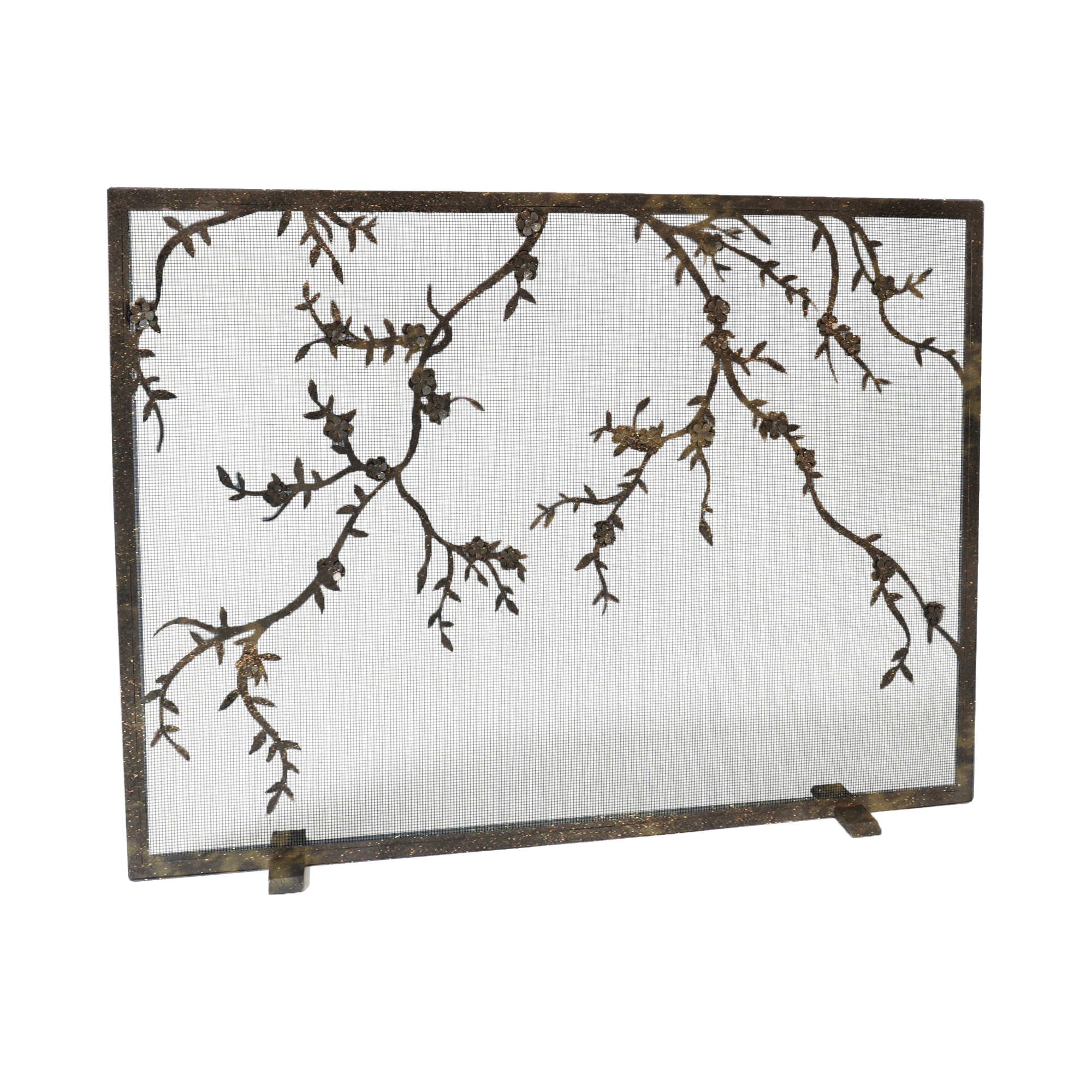 Plum Blossom Fireplace Screen