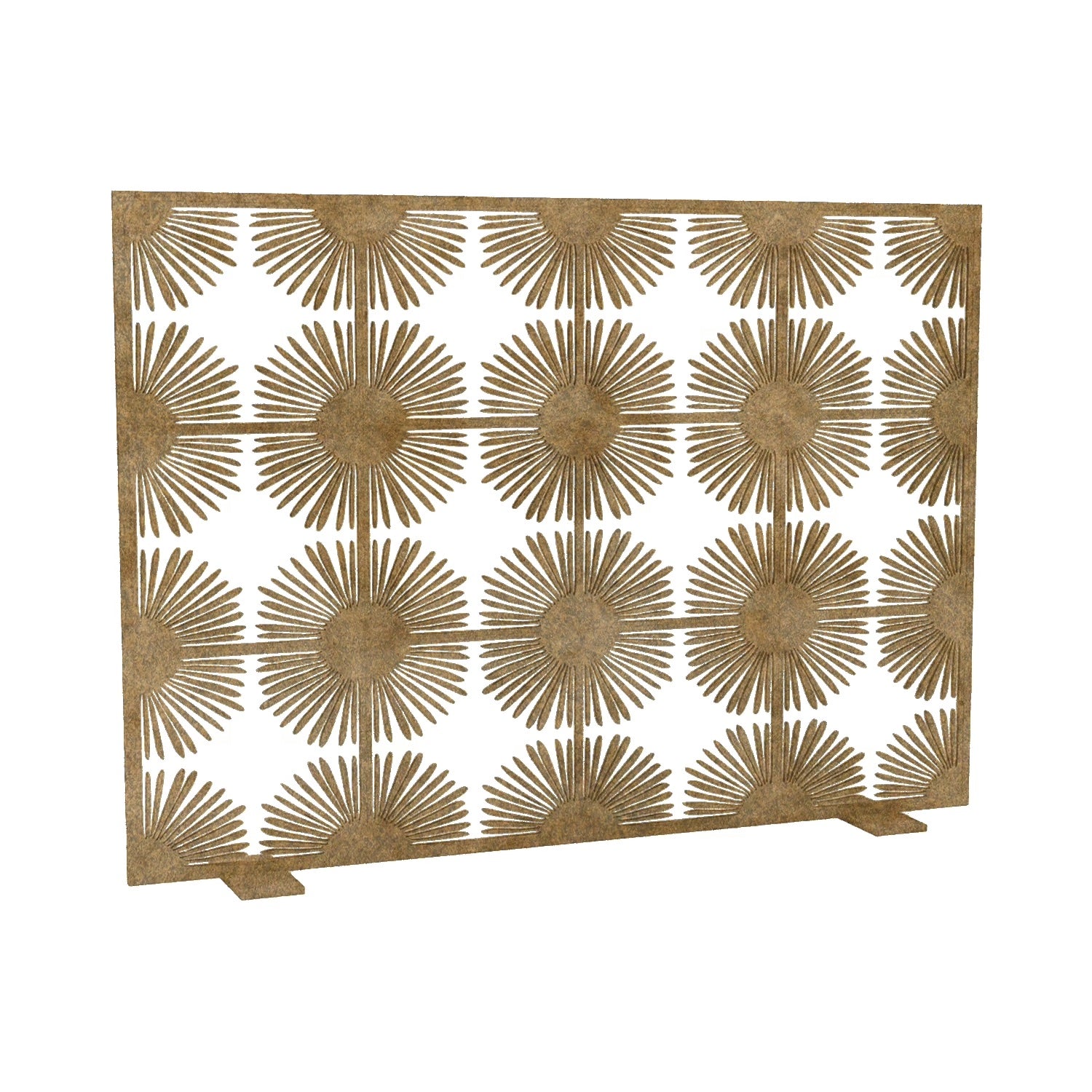 Halo Fireplace Screen in Aged Gold