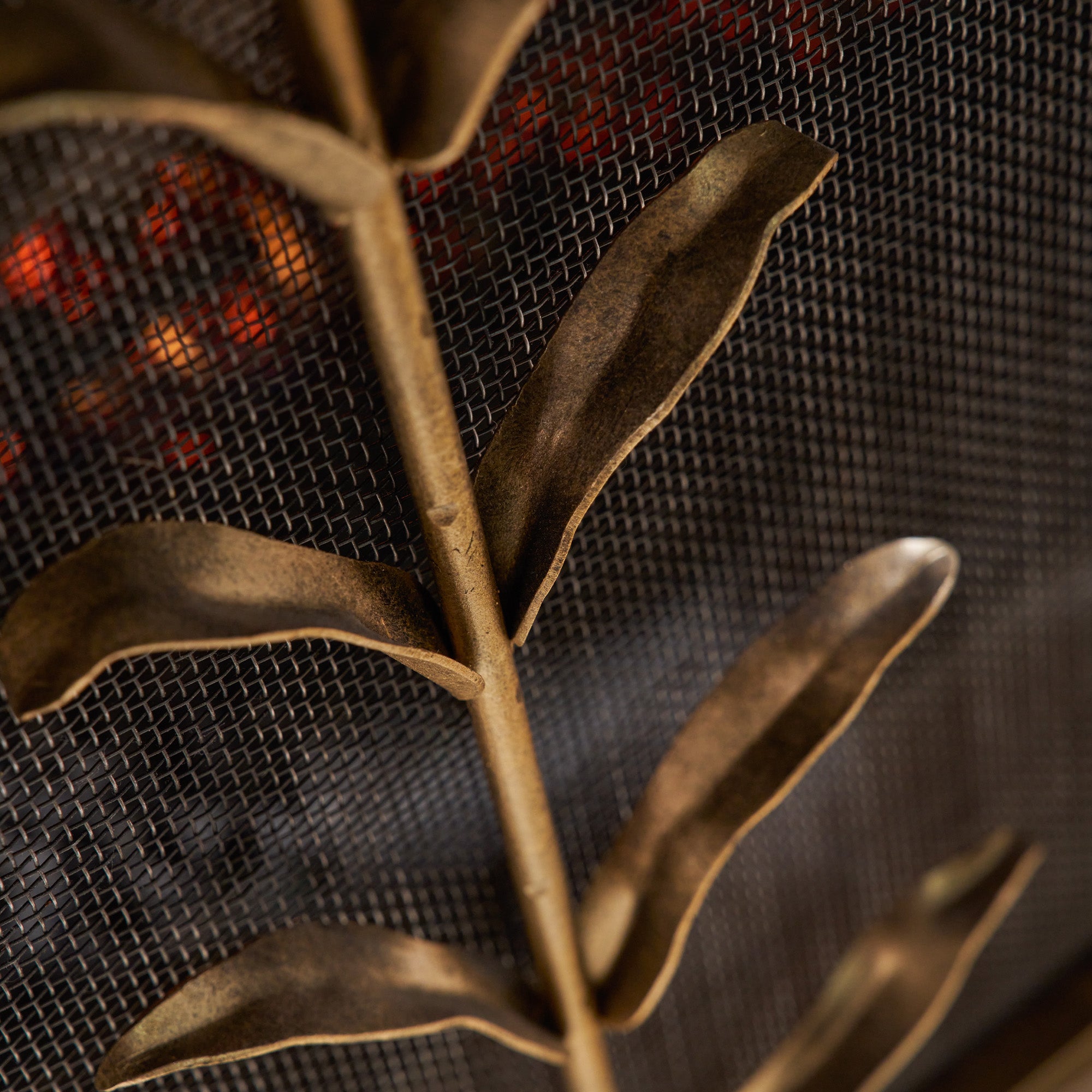 Lily Stems Fireplace Screen