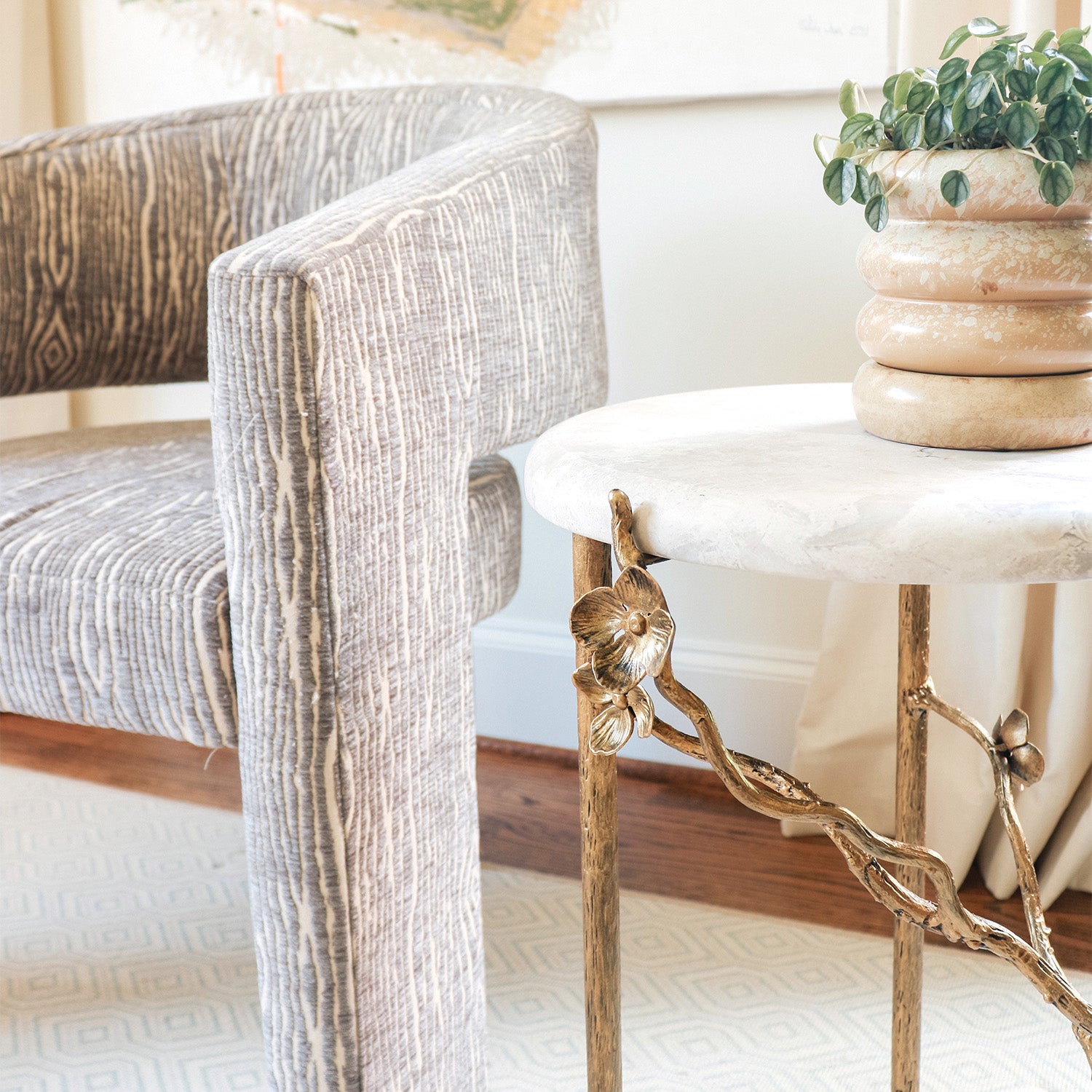 Modern Cherry Blossom Accent Table