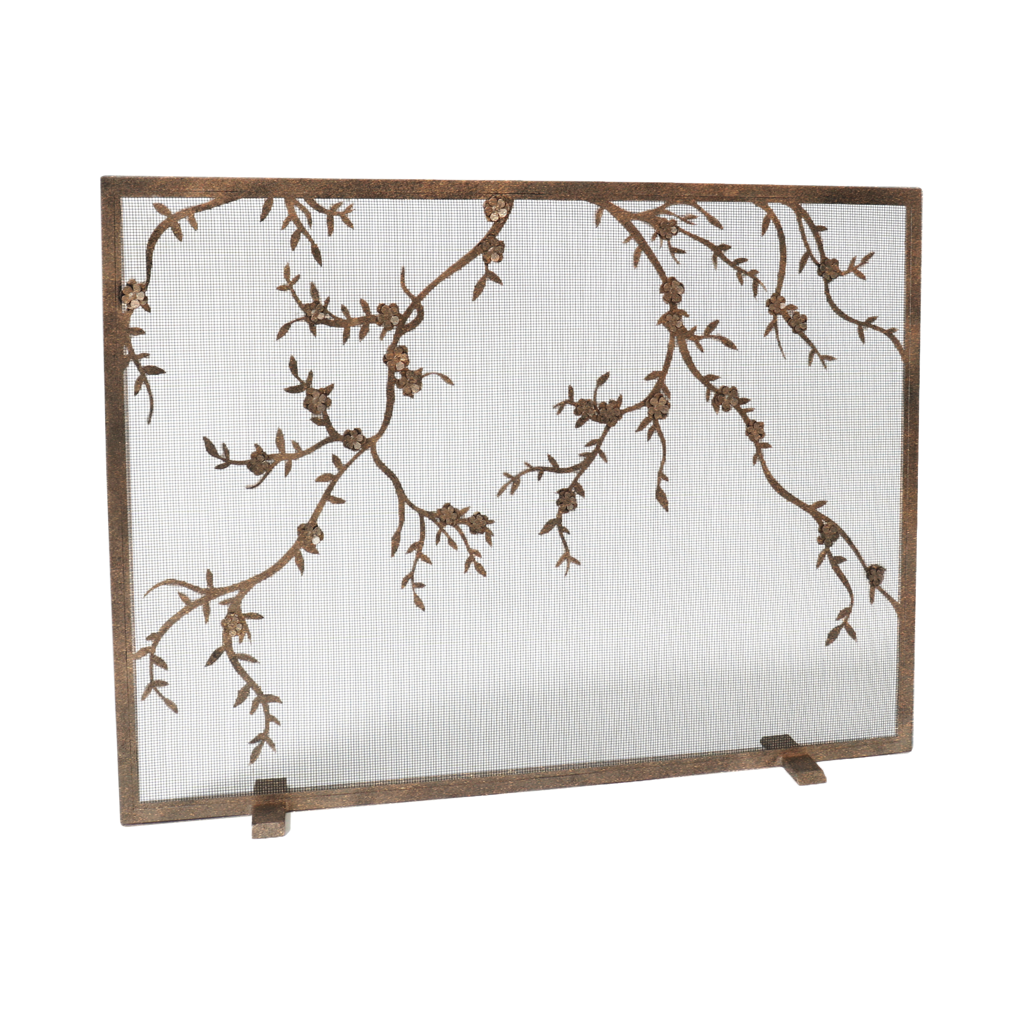 Plum Blossom Fireplace Screen