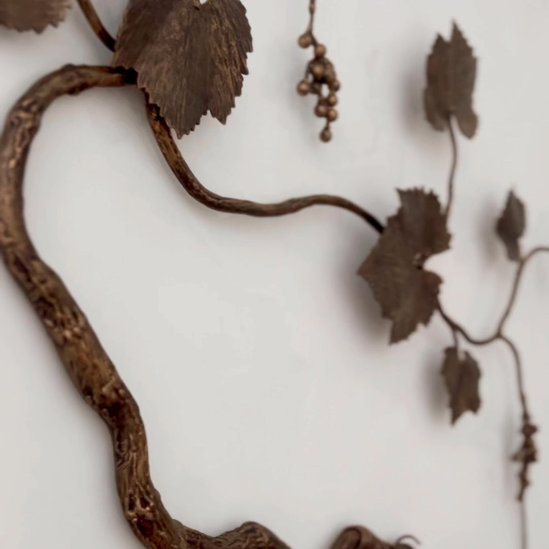 Load video: Grape Leaf Wall Sculpture