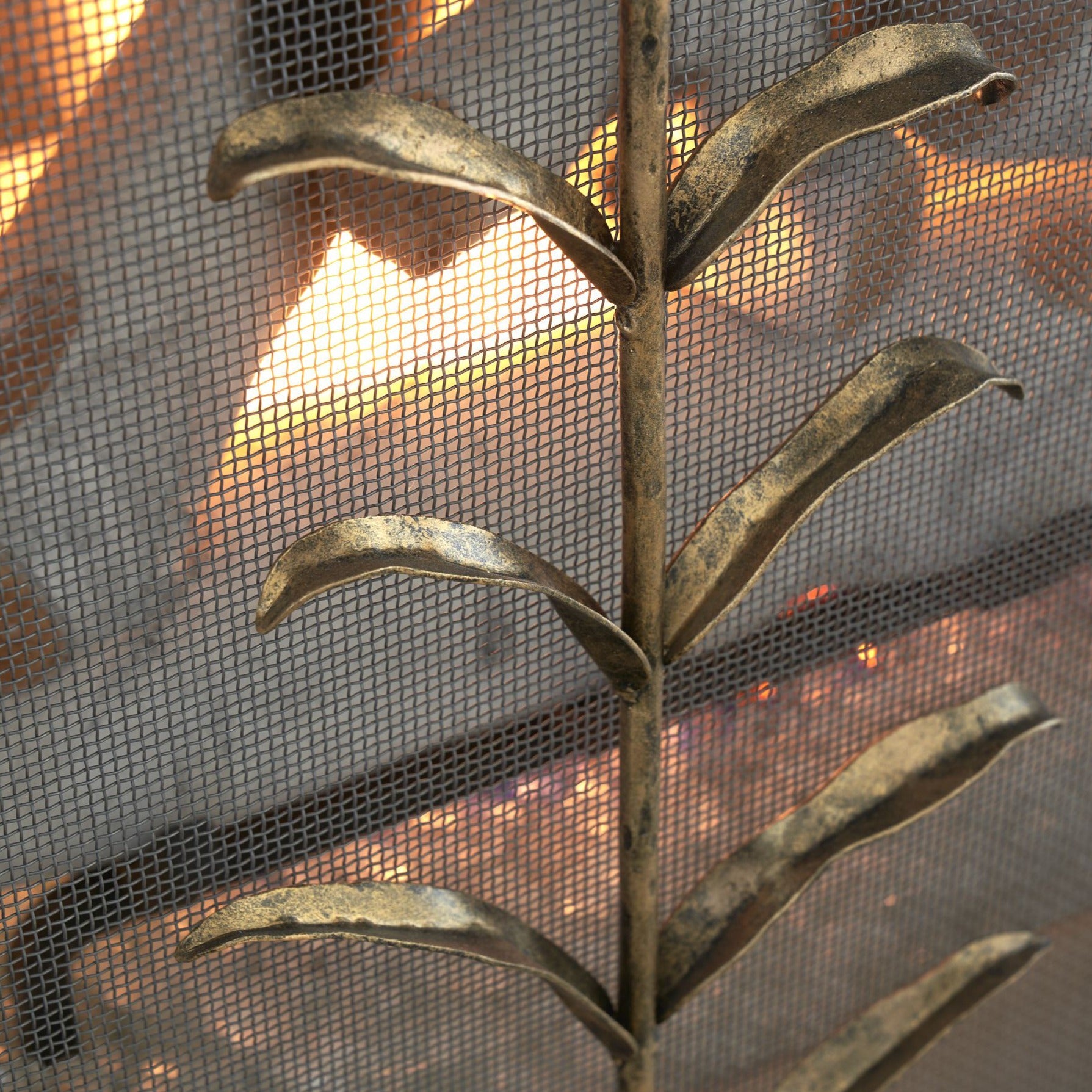 Lily Stems Fireplace Screen